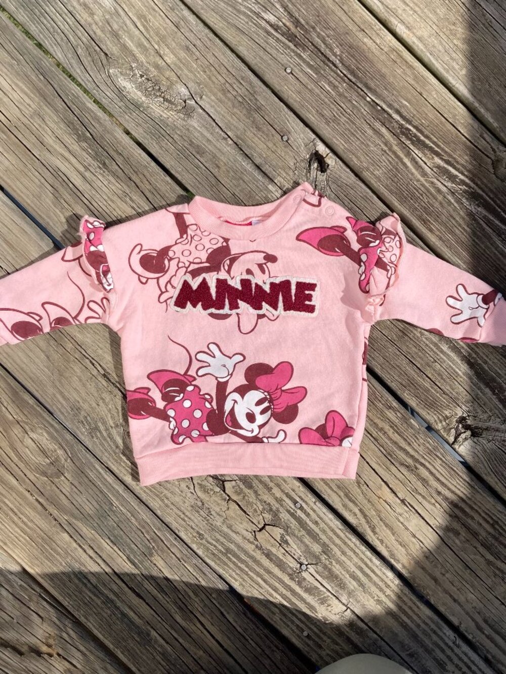 Disney Baby Minnie Mouse Fleece Sweatshirt – 6‑9M